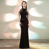 Elegant Chain Sequin Slim Dress Women Fashion Hollow Out Off Shoulder Skinny Club Dresses Ladies Sleeveless Party Dress