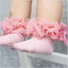 Baby Girls Socks With Bow Tie Lace