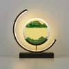 LED Unique Quicksand Painting Hourglass Decoration Table Lamp Art