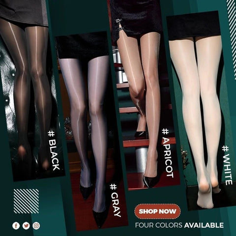 Pearlescent Silk Nylon Pantyhose Ladies Breathable High Elastic Stockings