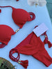 Thong Bikini Set 2022 Blue Color Swimsuit Woman Sexy Bathing Suits Two Piece Bikinis Triangle Bandage Female Beachwear
