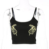 Summer Sexy Crop Tops For Women Straps Sleeveless Camis Pattern Dragon Fitness Tight Tank Tops