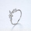 Korean 925 Sterling Silver Handmade Olive Leaf Rings for Women