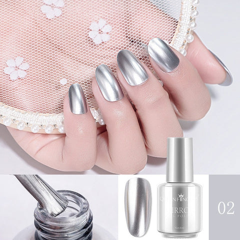New Nail Mirror 8ml Stainless Steel Gold & Silver Nail Polish