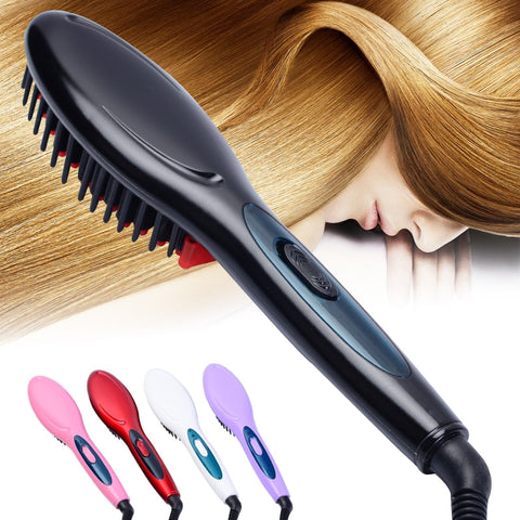 Teen Fashion Ceramic Electric Hair Straightening Brush