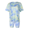Tie Dye Two Piece Short Set for Women Casual Basic T-shirt and Skinny Shorts Set
