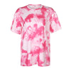 Tie Dye Two Piece Short Set for Women Casual Basic T-shirt and Skinny Shorts Set