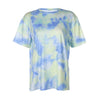 Summer 2 Piece Set Women Tie Dye Set Basic Casual Short Sleeve Loose T-shirt Top