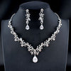 Classic women's wedding jewelry set Gold Silver Color  fine necklace earrings accessory gift