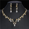 Classic women's wedding jewelry set Gold Silver Color  fine necklace earrings accessory gift