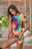 Two Piece Set Women Outfits 2020 Summer Women Tie dye Home Clothes