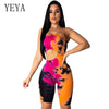 Womens Summer Short Sleeve Print Bodycon Outfits