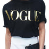 Women 2020 new vintage vogue letter print short sleeve summer style T-shirt