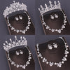 Fashion Bridal Jewelry Sets Wedding Crown Necklace With Earrings