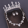 Fashion Bridal Jewelry Sets Wedding Crown Necklace With Earrings
