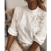 Long Sleeve Cute Knitted Pullover Warm Sweater White Elegant Jumper