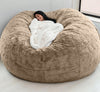 Giant Fluffy Fur Bean Bag Bed Slipcover Case Floor Seat Couch Futon Lazy Sofa Recliner Pouf
