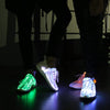 LED Shoes for Boys Girls Women and Men Fiber Optic Shoes and Elastic Sole USB Rechargeable Lightweight Sneakers