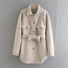 Teen Fashion (FREE SHIPPING) Long Sleeve Belted Coat