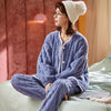 Pajamas Nightgown Female Thickened Long Paragraph Cute Sweet Korean Version of The Home Furnishing Suit